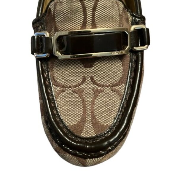 Coach Flynn Signature C Brown Driving Loafers Flats - NWOT - Picture 4 of 10